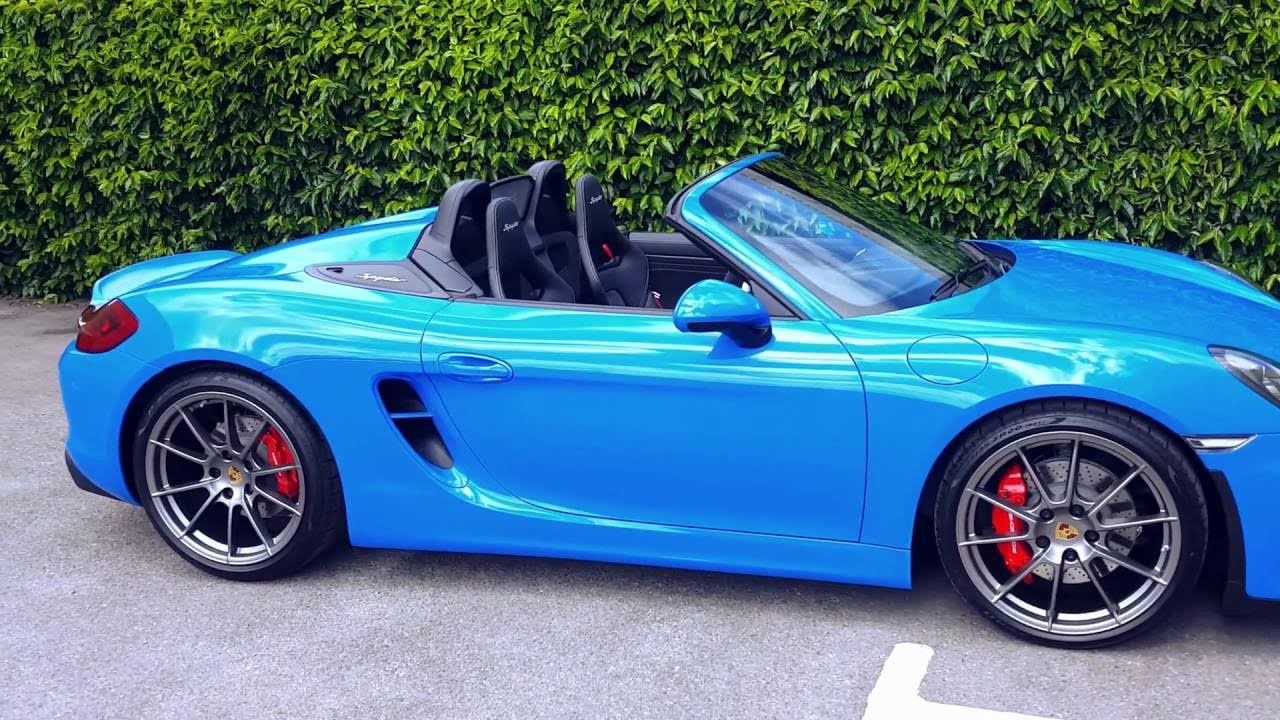 Voodoo Blue Porsche Spyder Full Wrap in Xpel Ultimate PPF + UNC-R 4k