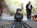 Miniture Steam Train Blowing Down after a running weekend