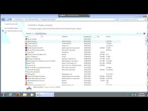 how to remove object browser