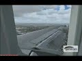 ILS approach at runway 14L in Flight Simulator X, including localizer- and glidepath interception. Wingview of FeelThere PIC Boeing 737-300.