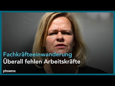 Bundesinnenministerin Nancy Faeser (SPD) zum neuen Fachkrfteeinwanderungsgesetz am 15.08.23