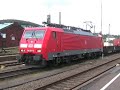 189 011 mit Güterzug bei einem Zwischenhalt in Siegen.