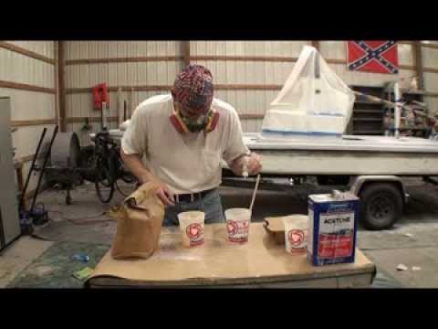 how to patch screw holes in fiberglass boat