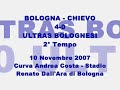 bologna - chievo vr 4-0 - 10/11/07 ultras bolognesi in curva andrea costa - 2� tempo

quattordicesima giornata del campionato di serie b 2007/08.

bologna (4-3-1-2)
antonioli; daino, terzi, castellini, bonetto; confalone (19' st mingazzini), carrus, amoroso (30' st della rocca); adailton; fava, marazzina (32' st di gennaro).
a disp.: colombo, moras, costa, danilevicius.
all.: daniele arrigoni

chievo (4-3-3)
squizzi; cesar, mandelli, mantovani, chiecchi (34' st rickler); bentivoglio, marcolini, troiano (16' st obinna); luciano, gasparetto, pellissier.
a disp.: aldegani, ciaramitaro, italiano, rosi, cossato.
all.: giuseppe iachini

arbitro: sig. morganti di ascoli piceno
assistenti: maggiani, pirondini
quarto uomo: corletto

marcatori: 27' pt marazzina (bo), 33' pt marazzina (bo), 44' pt daino (bo), 38' st di gennaro (bo)

note. recupero: 2' pt, 2' st. espulso: mantovani (ch, 37' st). ammoniti: troiano (ch, 2' pt), bentivoglio (bo, 2' st), mandelli (ch, 23' st), luciano (ch, 28' st), fava (bo, 35' st), cesar (ch, 41' st), di gennaro (bo, 41' st)

tags: calcio soccer football esultanza gol rigore sbagliato coreografia tifo mob mob ultras ultr� brigate giallobl� bg urb forever ultras radio bruno forum rossobl� mods bologna 82 1982 felsinei nuove leve formazione la formazione del bfc detta dal mitico speaker jorge de carvalho bologna serieb calcio gol marazzina marazzina-gol marazzina salutate la capolista serie calcio ultras cori bologna-mantova 3 a ovooo w le rane modena merda derby mantovani mantua curva tifosi scontri striscione cori inno serie virgilio virgiliani suzzara zara rebels stadio biancorossi bianco rossi acm ac www.acmantova.it forum rosik rosikate tutti a casa bfc 1909 1-0 0-1 esodo 8000 7000 bolognesi scontri ultras curva cisa curva te teletubbies lori dino fava gol favagol favagoal derby emilia romagna curva mare stadio manuzzi supporter mob piadina cesenati bolognesi weiss schwarz brigaden felsinei patria nostra ???? ????? ???  stadio braglia rage against the machine ratm concerto serie a