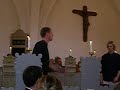 mikl, fantomet and thomas bense is making a party in the church at our wedding.