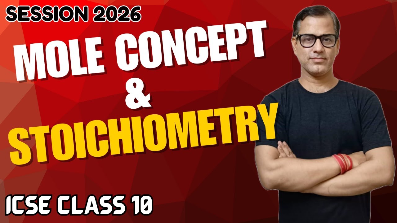 Mole Concept and Stoichiometry One Shot | Mole Concept Class 10 ICSE | @sirtarunrupani​