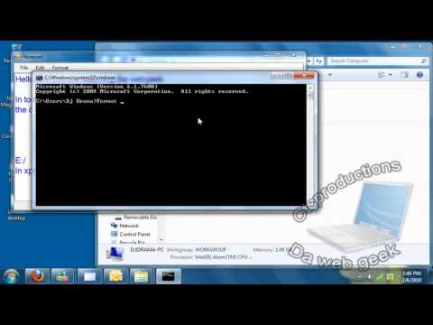 how to perform a quick format in cmd