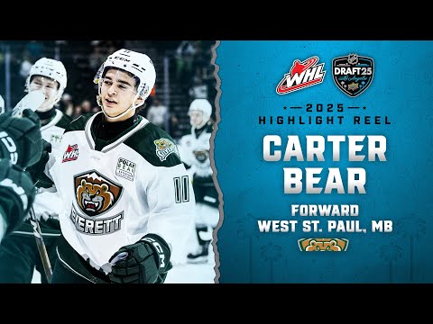 Carter Bear - 2025 NHL Draft Highlight Reel