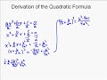 Derivation of the Quadratic Formula Derivation of the Quadratic Formula