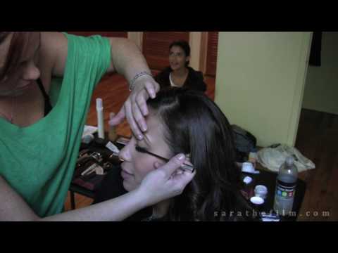 Getting Julissa Bermudez camera ready for her scene