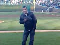 Sam Wahl Sings At Wrigley