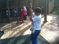 Misael Swinging on some Ropes at Cameron Park Zoo in Waco,