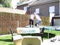 huge chokeslam through table(box)
