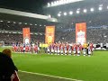 Anfield keep on singing YNWA. Vs Inter Milan