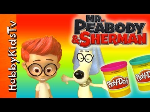 toys - HobbyKidsTV presents Sherman on the lookout for his Dad Mr. Peabody from the Dreamworks movie. Surprise toy Play-Doh eggs hide many famous dogs. Do you know ...