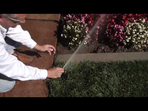 how to adjust rotation of a sprinkler head