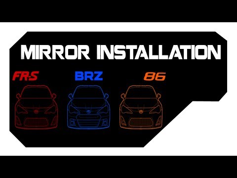 How to Install Scion FRS Rexpeed Wide Mirrors Subaru BRZ  FR S Toyota 86 Blue tinted wide angl