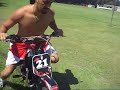 Pitpro 125 cc andee doing small burnouts