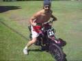 Pitpro 125 cc andee doing small burnouts