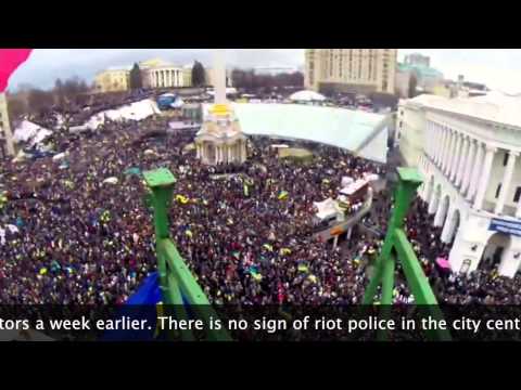 Ukraine - Half a million people filled the city center in Kiev, Ukraine to protest President Viktor F. Yanukovich's decision not to join the European Union. Subscribe ...