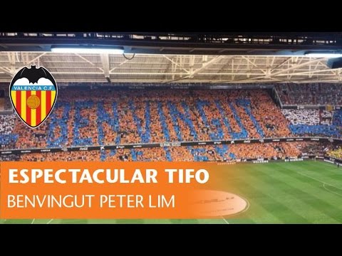 MESTALLA DA LA BIENVENIDA A PETER LIM CON UN ESPECTACULAR TIFO MESTALLA DA LA BIENVENIDA A PETER LIM CON UN ESPECTACULAR TIFO