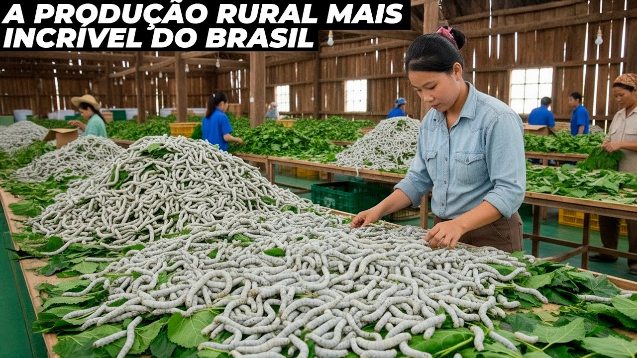 Conheça por dentro de uma fazenda de bicho da seda - Incrível!