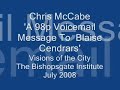 chris mccabe performs 'a 98p voicemail message to blaise cendrars' at bishopsgate institute, july 2008, as part of visions of the city, curated by tom chivers