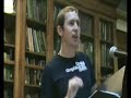 chris mccabe performs 'a 98p voicemail message to blaise cendrars' at bishopsgate institute, july 2008, as part of visions of the city, curated by tom chivers