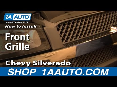 How To Install Replace Remove Front Grille Chevy Silverado 03-07 1AAuto.com