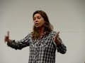 ellen pompeo speaks at unc-wilmington about the upcoming election.
