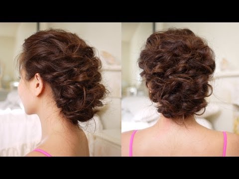 how to easy updos for curly hair