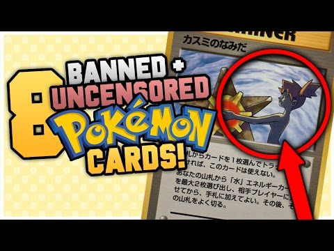 8 UNCENSORED AND BANNED Pokemon Cards