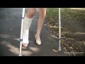 SLWC - Blond girl crutching