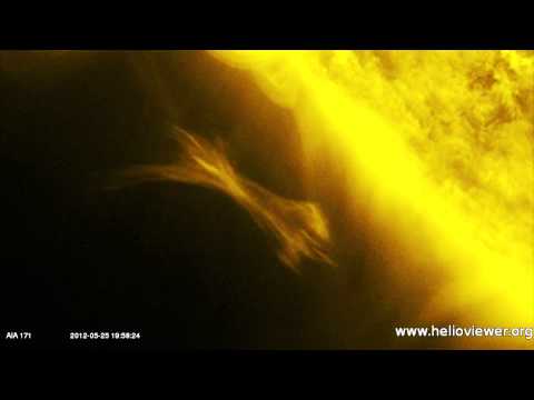 NASA spotted Gigantic Sphere near Sun while reflecting Solar Eruption -- May 25, 2012.mp4