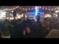 Cristmas area in London. Hude park. Life music. Rumba.