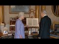 Click here to watch this video Queen Elizabeth II Knights President Shimon Peres