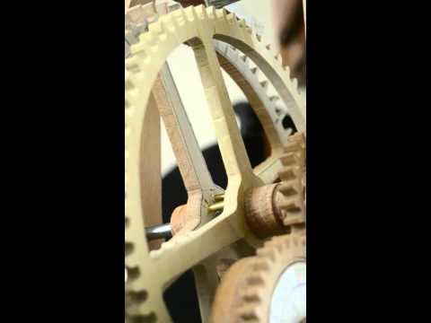 Brian Law - My first test on gears of the Clock 12. Its build from a Brian Law design. I like its simplicity and still reasonable size of its basic wooden gears. As usua...