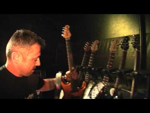 Guitar and bass tech Jim Lopez shows what gear Steve Lukather and Nathan East are using on the Toto tour 2012.