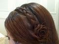 Dutch Braid Headband with Corsage by hair 裏編みこみでカチューシャ編[Reupload]