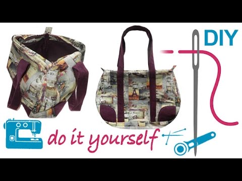 Bowling Bag Tasche / Tasche / Handtasche selber nähen - Nähen für Fortgeschrittene