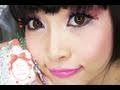 Super Cute Valentine's Makeup ~ stickers on lashes ~