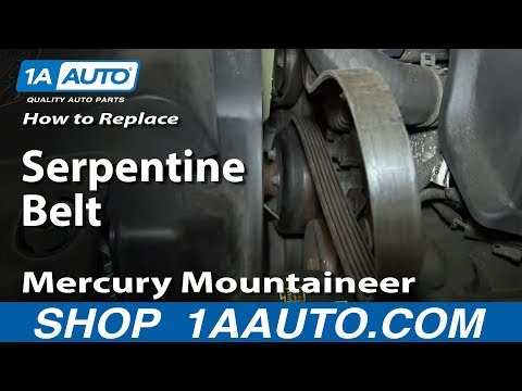 How To Install Replace Serpentine Engine Belt 4.6L V8 2002-08 Ford Explorer Mercury Mountaineer