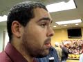 Iowa center Rafael Eubanks -- Northwestern postgame