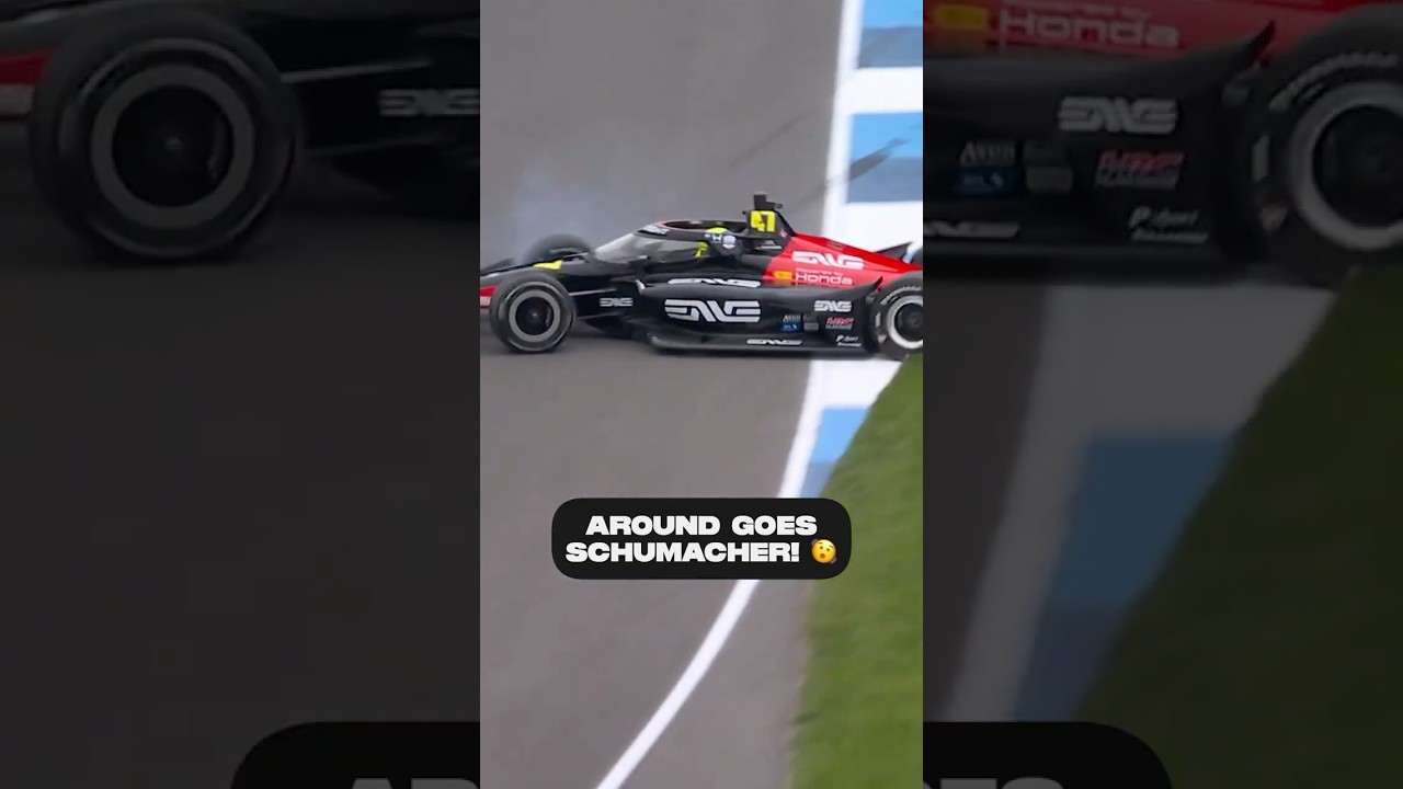 Testing the limits here 😬 #indycar #racing #mickschumacher