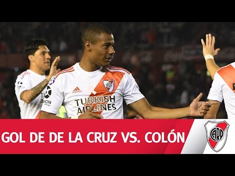 Asistencia de Suárez y remate de De La Cruz para abrir el marcador frente a Colón
