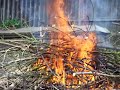 fully involved brush fire