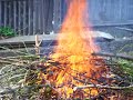 fully involved brush fire
