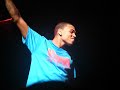 chris brown - with you & girl jumping on stage