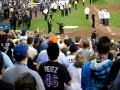 Shea Goodbye: Last touches for Homeplate.