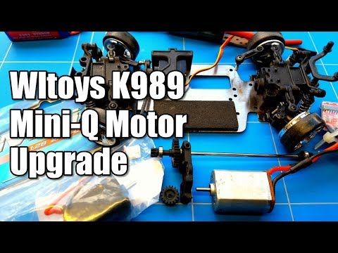 Wltoys K989 1 28 Rc Drift Project EP8 SinoHobby Mini Q 130 Brushed Motor Upgrade With a Speed Test